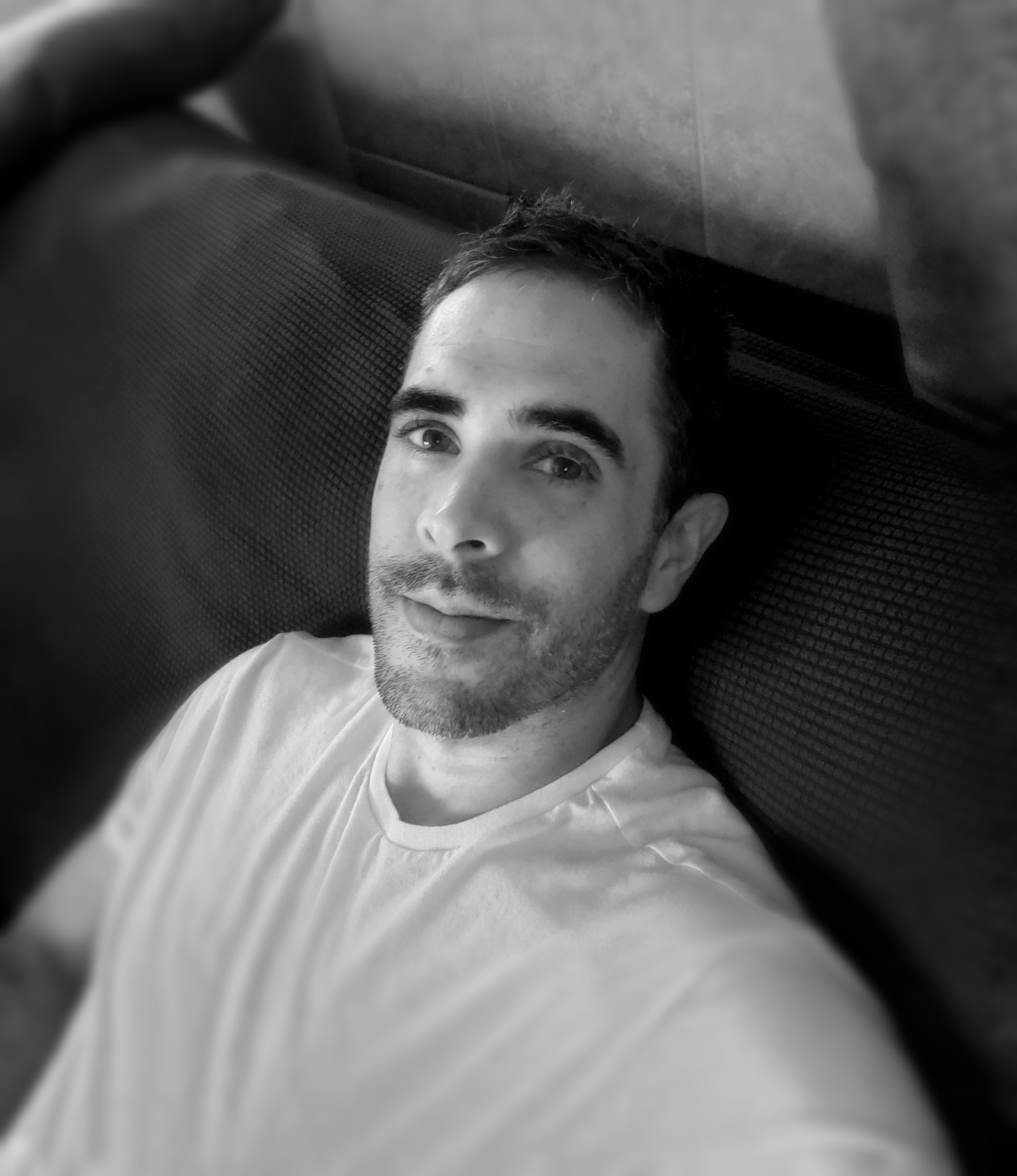 Aux black and white portrait